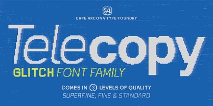 CA Telecopy Font Poster 1