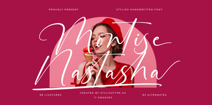 Montise Natasha Italic Font Poster 1