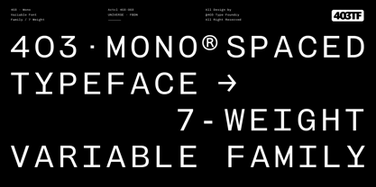 403 Mono Font Poster 1