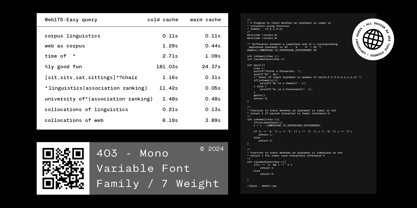 403 Mono Font Poster 8