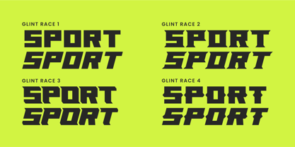 Glint Race Font Poster 4