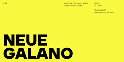 Neue Galano Font Poster 1