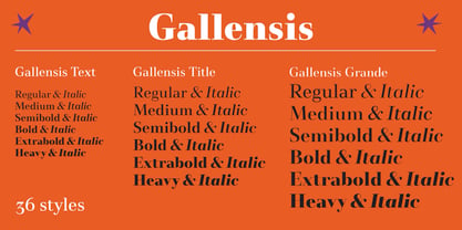 Gallensis Font Poster 2