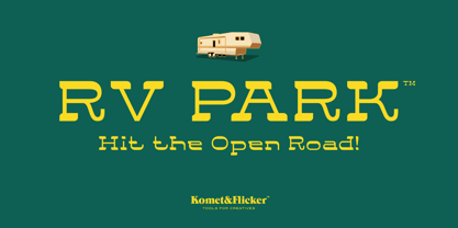 RV Park Font Poster 1