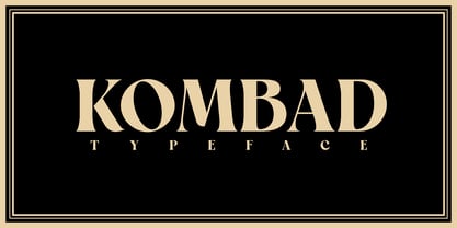 Kombad Font Poster 1