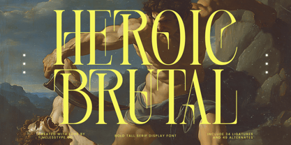 Heroic Brutal Font Poster 1