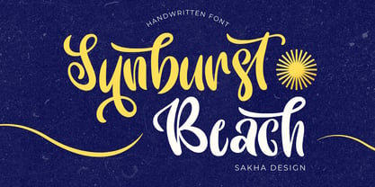 Sunburst Beach Font Poster 1