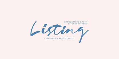 Listing Font Poster 1