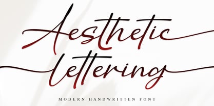 Aesthetic Lettering Font Poster 1