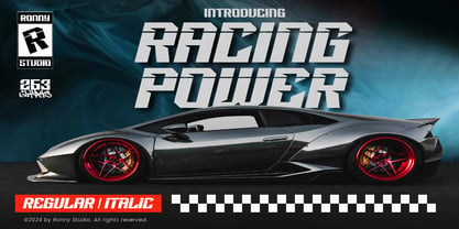 Racing Power Font Poster 1