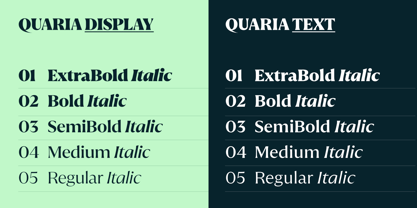 Quaria Display Font Poster 2