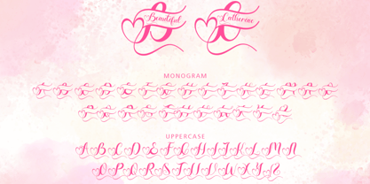 Beautiful Catherine Monogram Font Poster 6