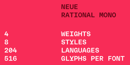 Neue Rational Mono Font Poster 7