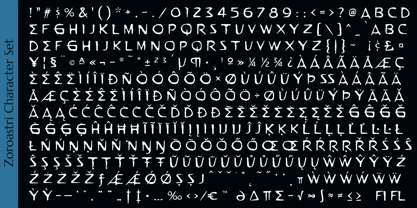 Zoroastri Font Poster 9