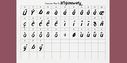 Virginawaty Font Poster 11