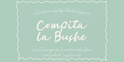 Compita la Bushe Font Poster 1