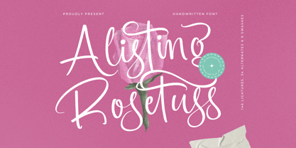 Alisting Rosetuss Italic Fuente Póster 1