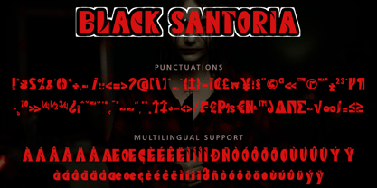 Black Santoria Font Poster 8