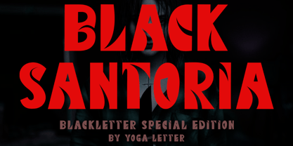 Black Santoria Font Poster 1