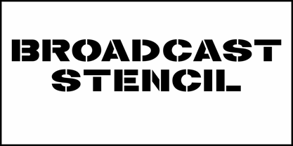 Broadcast Stencil JNL Font Poster 2