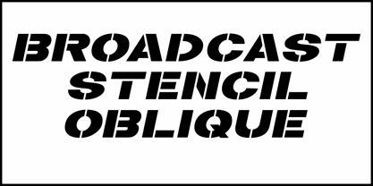 Broadcast Stencil JNL Font Poster 4