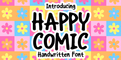 Happy Comic Font Poster 1