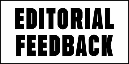 Editorial Feedback JNL Font Poster 2