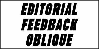 Editorial Feedback JNL Font Poster 4