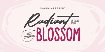 Radiant Blossom Font Poster 1