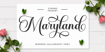 Maryland Script Font Poster 1