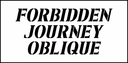 Forbidden Journey JNL Font Poster 4