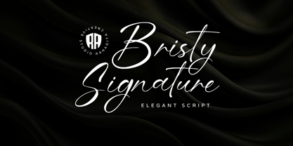 Bristy Signature Font Poster 1