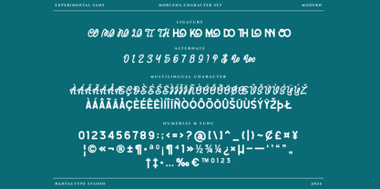 Morcena Font Poster 15