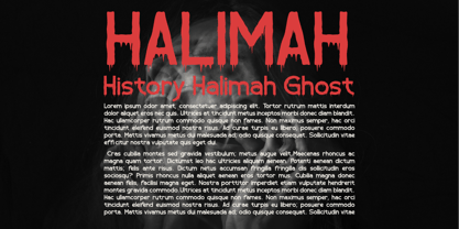 Halimah Ghost Font Poster 3