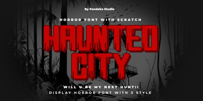 Haunted City Font Poster 1