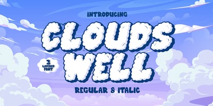 Clouds well Font Poster 1