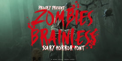 Zombies Brainless Font Poster 1