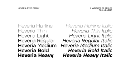 Heveria Font Poster 2