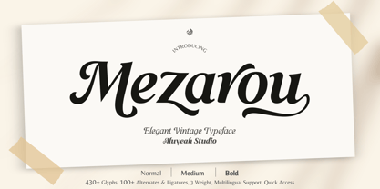 Al Mezarou Font Poster 1