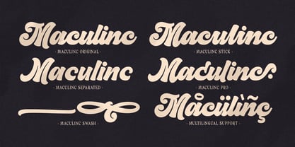 Maculinc Bold Script Font Poster 7