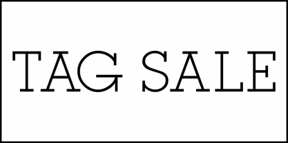 Tag Sale JNL Font Poster 2