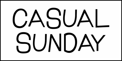 Casual Sunday JNL Font Poster 2