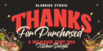 Kitchen Delight Font Poster 13