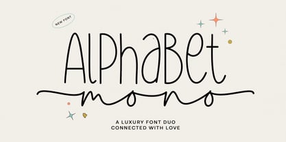 Alphabet Mono Font Poster 1