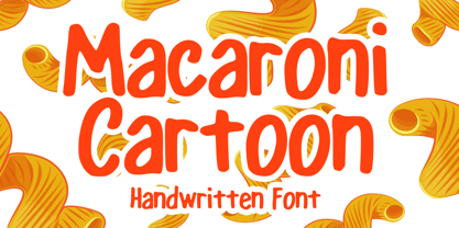 Macaroni Cartoon Fuente Póster 1