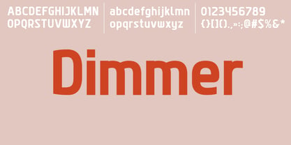 Dimmer Font Poster 2