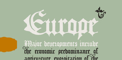 Europe Gothic Font Poster 1