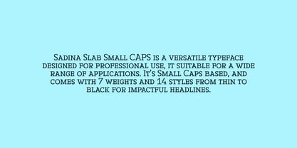 Sadina Slab Small CAPS Font Poster 4