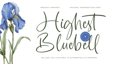 Highest Bluebell Font Poster 1