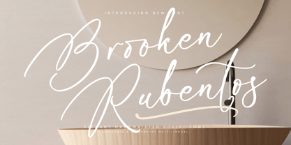 Brooken Rubentos Font Poster 1